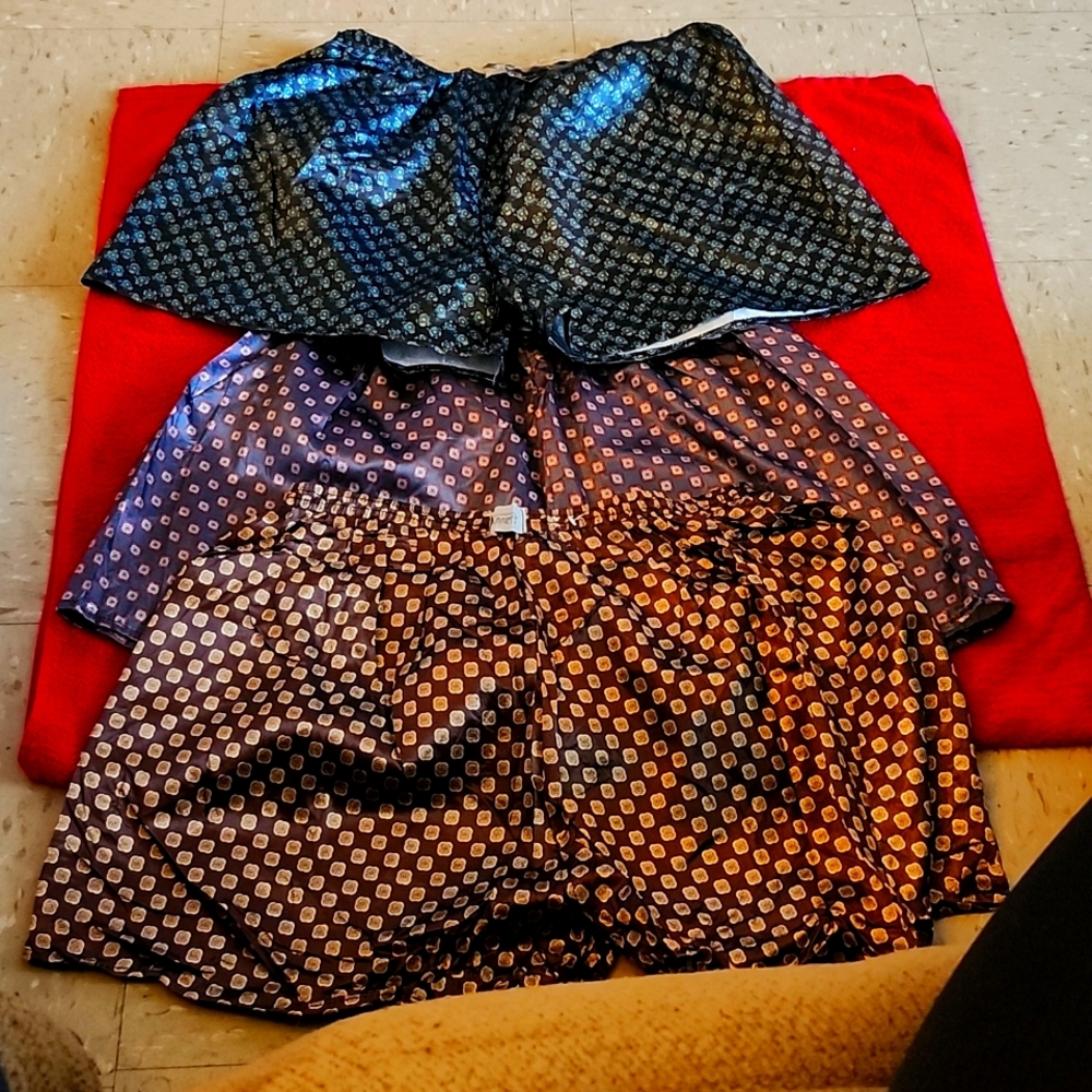 3 Silk Like Pajama Shorts.